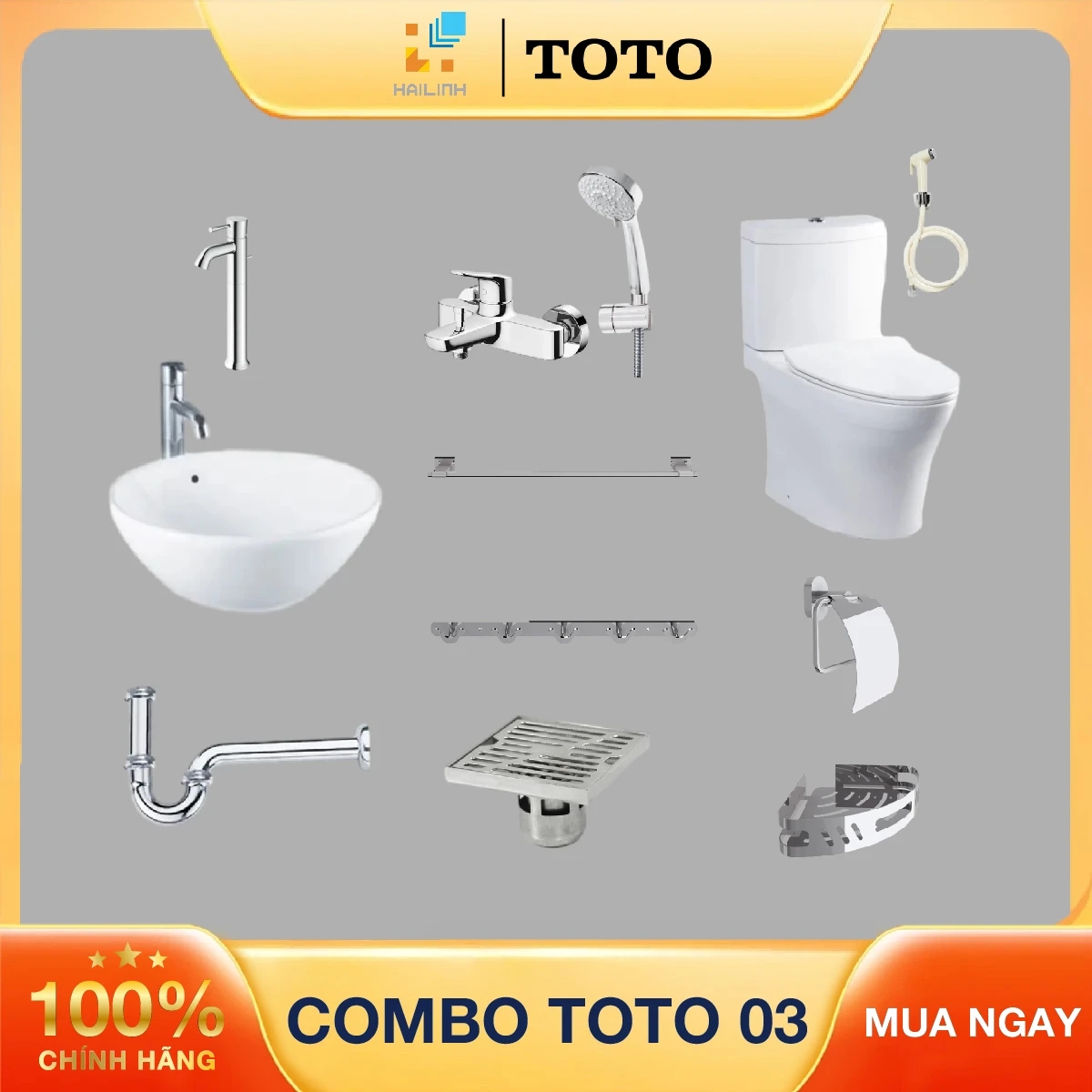 Ảnh Combo thiết bị vệ sinh TOTO số 3 1