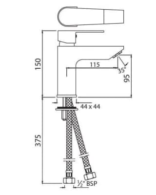 Ảnh Vòi chậu nóng lạnh Jaquar ARI-CHR-39023BV 2