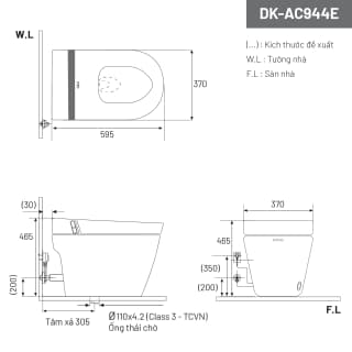 Ảnh Bồn cầu thông minh D&K DK-AC944E 2