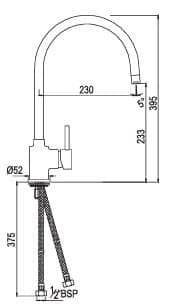 Ảnh Vòi rửa bát nóng lạnh Jaquar FLR-CHR-5179BV 2
