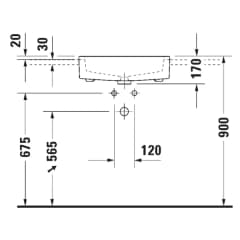 Ảnh Chậu rửa dương vành Duravit 0358600079 2