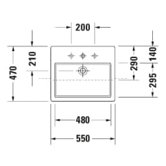 Ảnh Chậu rửa bán âm Duravit 0314550000 2