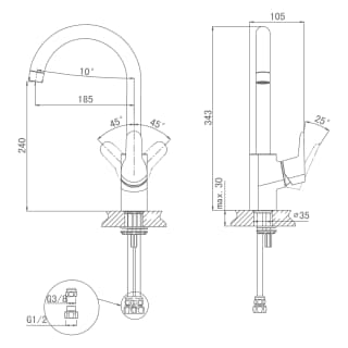 Ảnh Vòi rửa bát nóng lạnh D&K DK901128 2