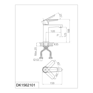 Ảnh Vòi chậu nóng lạnh D&K DK1562101 2