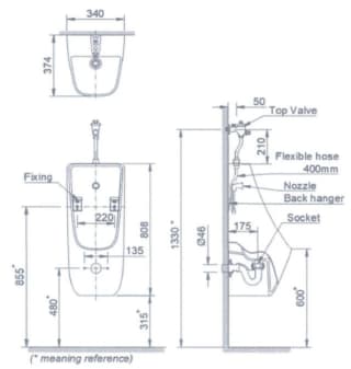 Ảnh Bồn tiểu nam Inax AU-468V 2