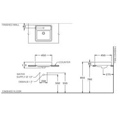Ảnh Chậu rửa dương bàn Cotto C00381 MLG 2