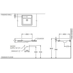 Ảnh Chậu rửa dương bàn Cotto C00381 MWH 2