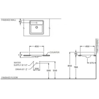 Ảnh Chậu rửa dương bàn Cotto C00381 MWH 2