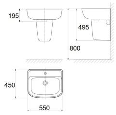 Ảnh Chậu rửa treo tường American Standard VF-0262 2
