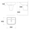 Chậu rửa treo tường American Standard VF-7062 3