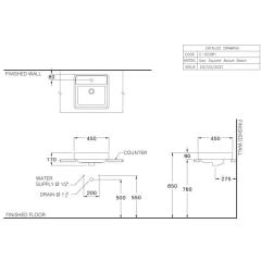 Ảnh Chậu rửa dương bàn Cotto C00381 MBK 2