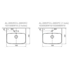 Ảnh Chậu rửa treo tường Inax AL-289V 3