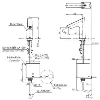 Ảnh Vòi chậu cảm ứng lạnh TOTO TLE27002V/TLE01502V/TLN01102A 2