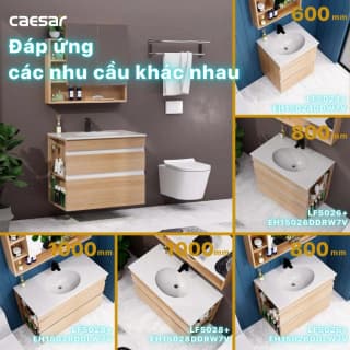 Ảnh Bộ tủ chậu Caesar LF5026 + EH15026DDLW7V 3