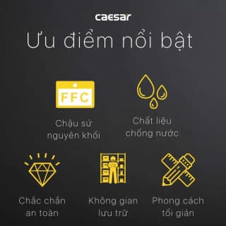 Ảnh Bộ tủ chậu Caesar LF5026 + EH15026DDRW7V 3