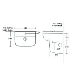 Ảnh Chậu rửa chân lửng Cotto C014/C420 2