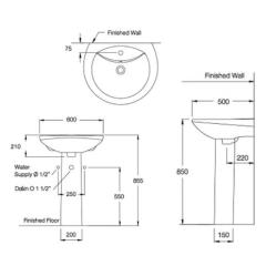 Ảnh Chậu rửa chân dài Cotto C0107/C411 2
