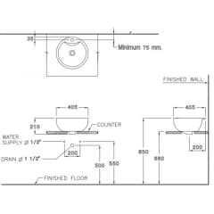 Ảnh Chậu rửa đặt bàn Cotto C0007 2