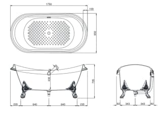 Ảnh Bồn tắm đặt sàn TOTO FBY1756PTNE 2
