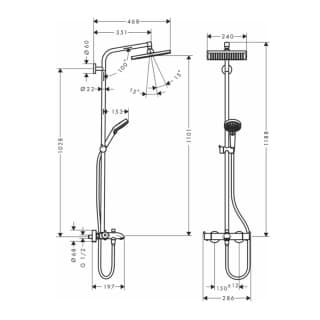 Ảnh Sen tắm cây Hansgrohe 26185000 2