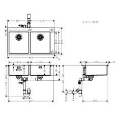 Ảnh Chậu rửa bát Hansgrohe 43303809 2