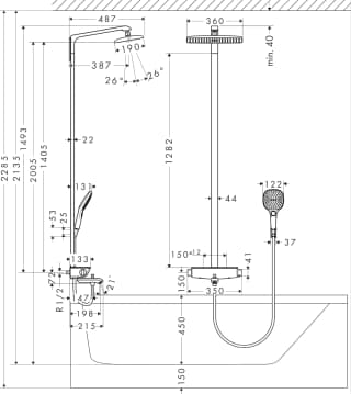 Ảnh Sen tắm cây Hansgrohe 27113400 2