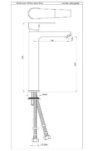 Ảnh Vòi chậu nóng lạnh Jaquar ARI-CHR-39005BV 2