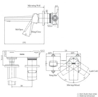Ảnh Vòi chậu gắn tường TOTO TLG10307BB 2