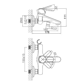 Ảnh Sen tắm nóng lạnh D&K DK1393201 2