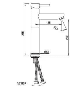 Ảnh Vòi chậu nóng lạnh Jaquar FLR-CHR-5005NBV 2