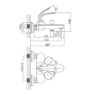 Ảnh Sen tắm nóng lạnh D&K DK1023241 2