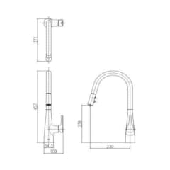 Ảnh Vòi rửa bát Inax SFV-900SX 2