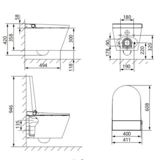 Ảnh Bồn cầu thông minh JOMOO ZD8611-SA-CJM220 5