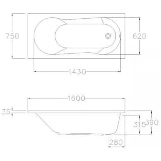 Ảnh Bồn tắm xây Cotto BH224PP(H) 2