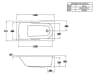 Bồn tắm xây Cotto BT215PP(H) 2
