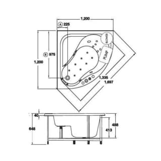 Ảnh Bồn tắm xây Cotto BTW334PP(H) 2