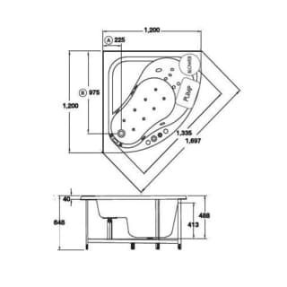 Ảnh Bồn tắm xây Cotto BWA434PP 2