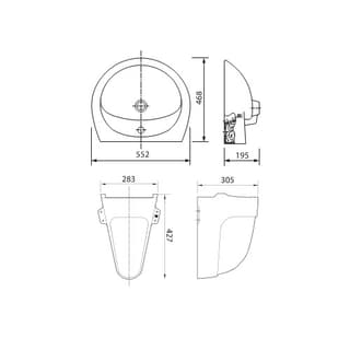 Ảnh Chậu treo tường Viglacera BS409 3
