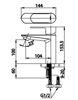 Ảnh Vòi chậu nóng lạnh Cotto CT2401AF 2