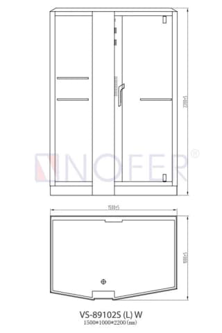 Ảnh Phòng xông hơi NOFER VS-89101S White 2