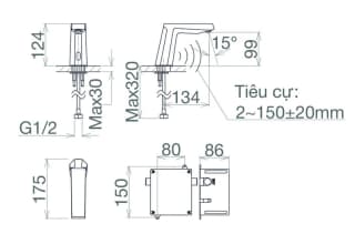 Ảnh Vòi chậu cảm ứng Viglacera VG1028.1 2