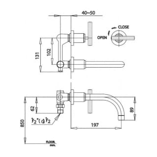 Ảnh Vòi chậu gắn tường Cotto CT105C20 2