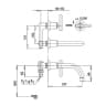 Vòi chậu gắn tường Cotto CT105C20 2