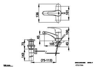 Ảnh Vòi chậu nóng lạnh Cotto CT2170A 5