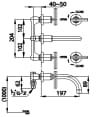 Vòi chậu gắn tường Cotto CT237C20 2
