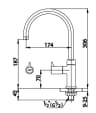 Vòi rửa bát Cotto CT1087C27(HM) 2