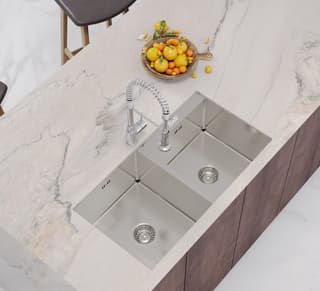 Ảnh Chậu Luxury âm bàn 2 hộc lệch BL8245AB2 3