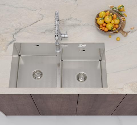 Chậu Luxury âm bàn 2 hộc lệch BL8245AB2