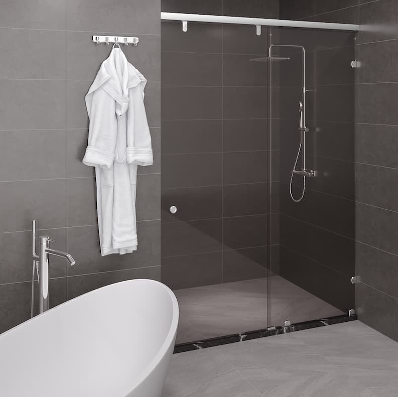 Vách kính nhà tắm màu Crom Belli BLP-1x2XCV2