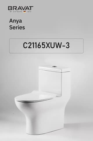 Ảnh Bồn cầu 1 khối Bravat C21165XUW-3 4